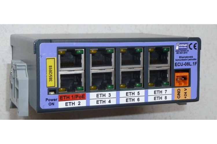 Unmanaged Ethernet bus switch ECU-08L.1F