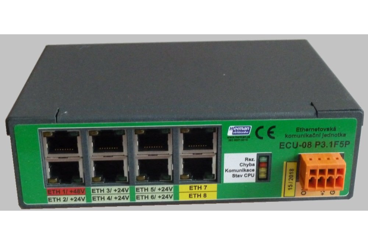 Ethernetový přepínač ECU-08P3